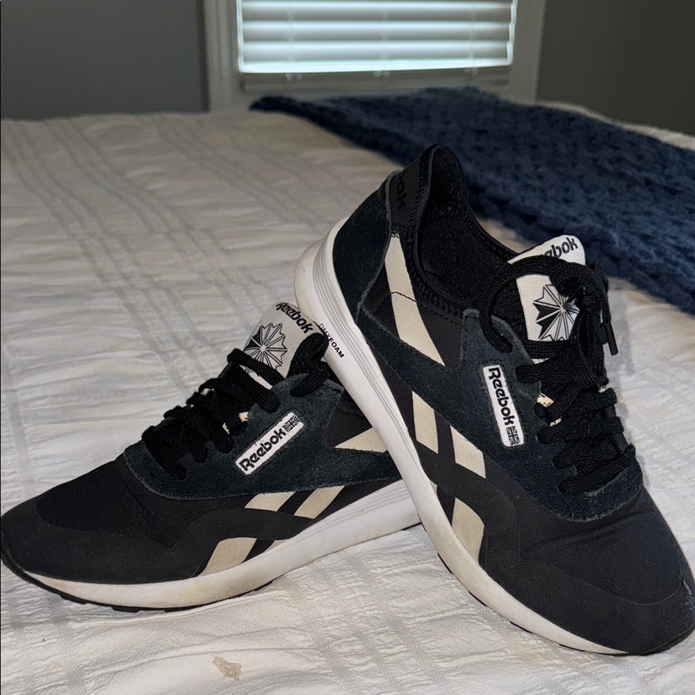 Reebok Black and White Classic Sneakers